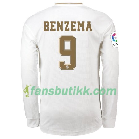 Fotballdrakt Real Madrid Karim Benzema 9 Hjemmetrøye 2019-2020 Langermet